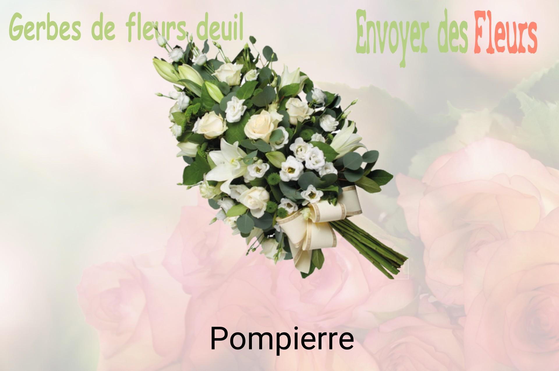Gerbe de fleurs de deuil livrée à Pompierre